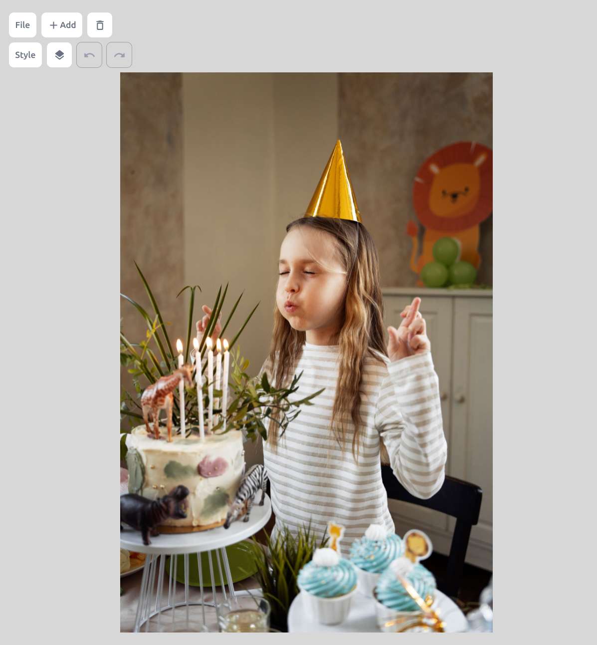 loaded photo in editor